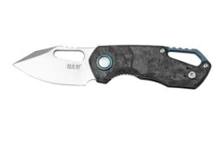MKM Isonzo FX03M-3CM Clip Point Marble Carbon Fiber, Couteau De Poche, Jesper Voxnaes Design