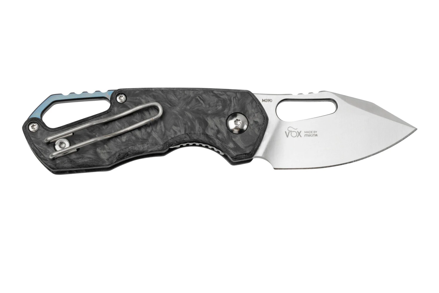 MKM Isonzo FX03M-3CM Clip Point Marble Carbon Fiber, Couteau De Poche, Jesper Voxnaes Design 4 MKM Isonzo FX03M-3CM Clip Point Marble Carbon Fiber, Couteau De Poche, Jesper Voxnaes Design – Image 2