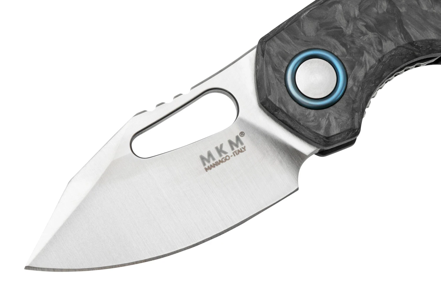 MKM Isonzo FX03M-3CM Clip Point Marble Carbon Fiber, Couteau De Poche, Jesper Voxnaes Design 5 MKM Isonzo FX03M-3CM Clip Point Marble Carbon Fiber, Couteau De Poche, Jesper Voxnaes Design – Image 3