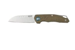 MKM Root RT-GC Satin Green Canvas Micarta, Couteau De Poche, Jens Anso Design