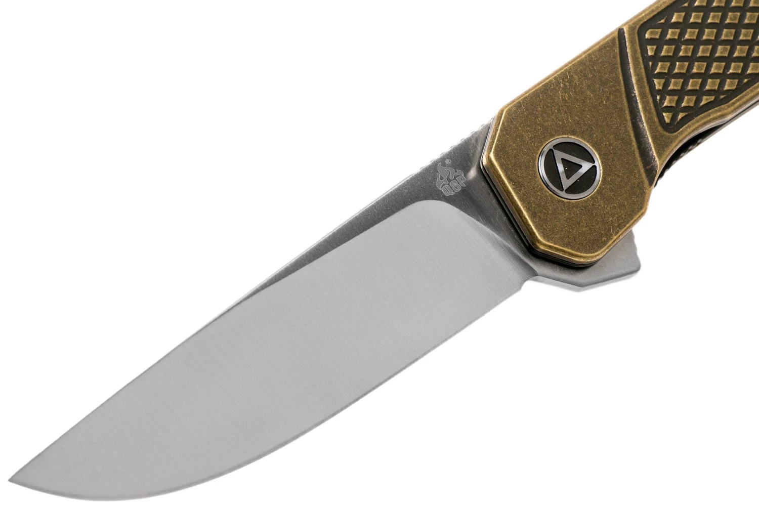 QSP Knife Osprey QS139-D1 Textured Brass, Satin, Couteau De Poche 5 QSP Knife Osprey QS139-D1 Textured Brass, Satin, Couteau De Poche – Image 3