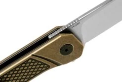 QSP Knife Osprey QS139-D1 Textured Brass, Satin, Couteau De Poche 14 QSP Knife Osprey QS139-D1 Textured Brass, Satin, Couteau De Poche -Couteausuisse Magasin QS139 D1 06 qsp knife