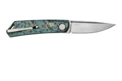 Real Steel Luna, Titanium Blue Geometry 7001TC-BG Couteau De Poche Slipjoint -Couteausuisse Magasin RL7001TC BG 02 realsteel