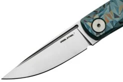 Real Steel Luna, Titanium Blue Geometry 7001TC-BG Couteau De Poche Slipjoint -Couteausuisse Magasin RL7001TC BG 03 realsteel