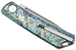 Real Steel Luna, Titanium Blue Geometry 7001TC-BG Couteau De Poche Slipjoint -Couteausuisse Magasin RL7001TC BG 04 realsteel