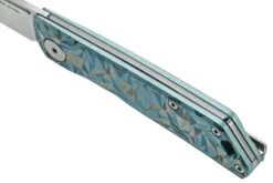 Real Steel Luna, Titanium Blue Geometry 7001TC-BG Couteau De Poche Slipjoint -Couteausuisse Magasin RL7001TC BG 07 realsteel