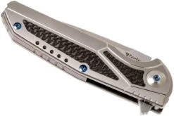 Reate K4 Grey, Carbonfiber Inlay, M390 Satin Finish Couteau De Poche 16 Reate K4 Grey, Carbonfiber Inlay, M390 Satin Finish Couteau De Poche -Couteausuisse Magasin RTK4 CF SF 05 reate rtk4 cf sf 05