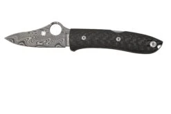 Spyderco SpyOpera C255CFPD Carbon Fiber, Damasteel, Sprint Run, Couteau De Poche