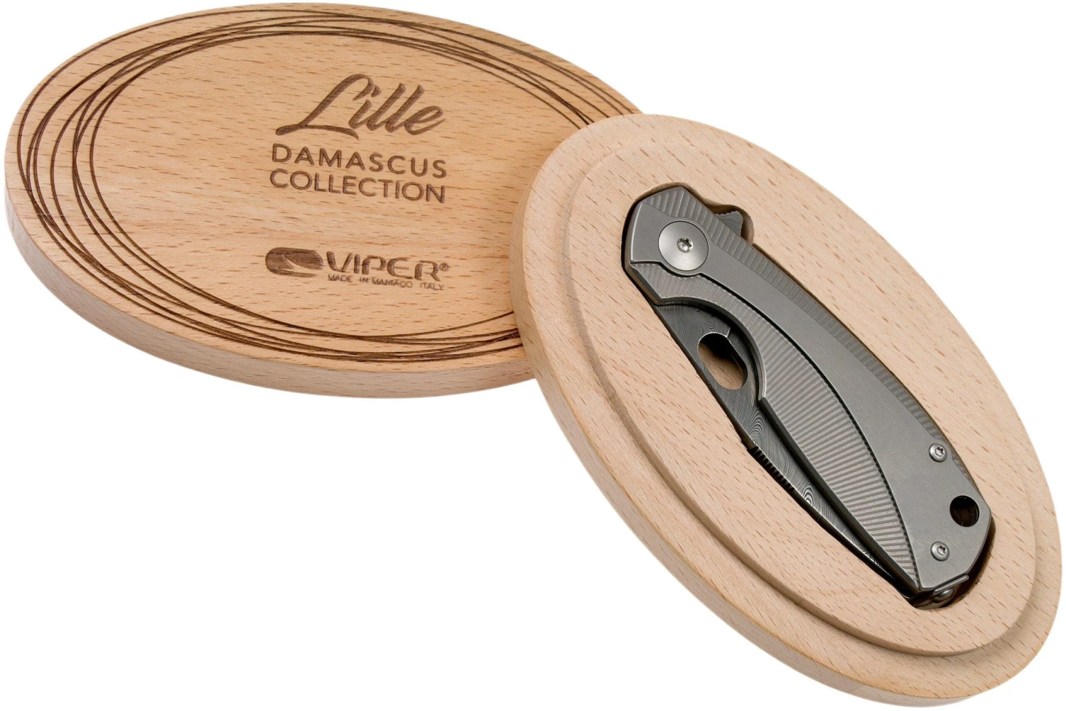 Viper Lille Damasco VA5964TiTi Couteau De Gentleman Avec Coffret En Bois 11 Viper Lille Damasco VA5964TiTi Couteau De Gentleman Avec Coffret En Bois – Image 9