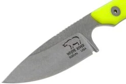 White River Knives M1 Backpacker Pro Yellow G10 Couteau Fixe, étui Kydex -Couteausuisse Magasin WRBP PRO THV 03 white river knives
