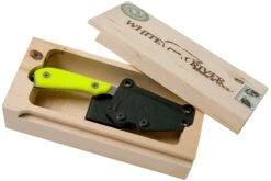 White River Knives M1 Backpacker Pro Yellow G10 Couteau Fixe, étui Kydex -Couteausuisse Magasin WRBP PRO THV 08 white river knives