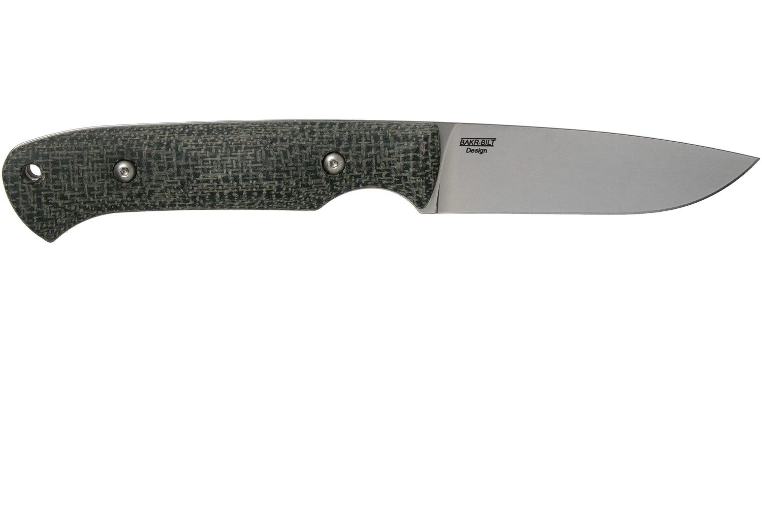 White River Knives Hunter Black Burlap Micarta Couteau De Chasse, Owen Baker Jr. Design 4 White River Knives Hunter Black Burlap Micarta Couteau De Chasse, Owen Baker Jr. Design – Image 2