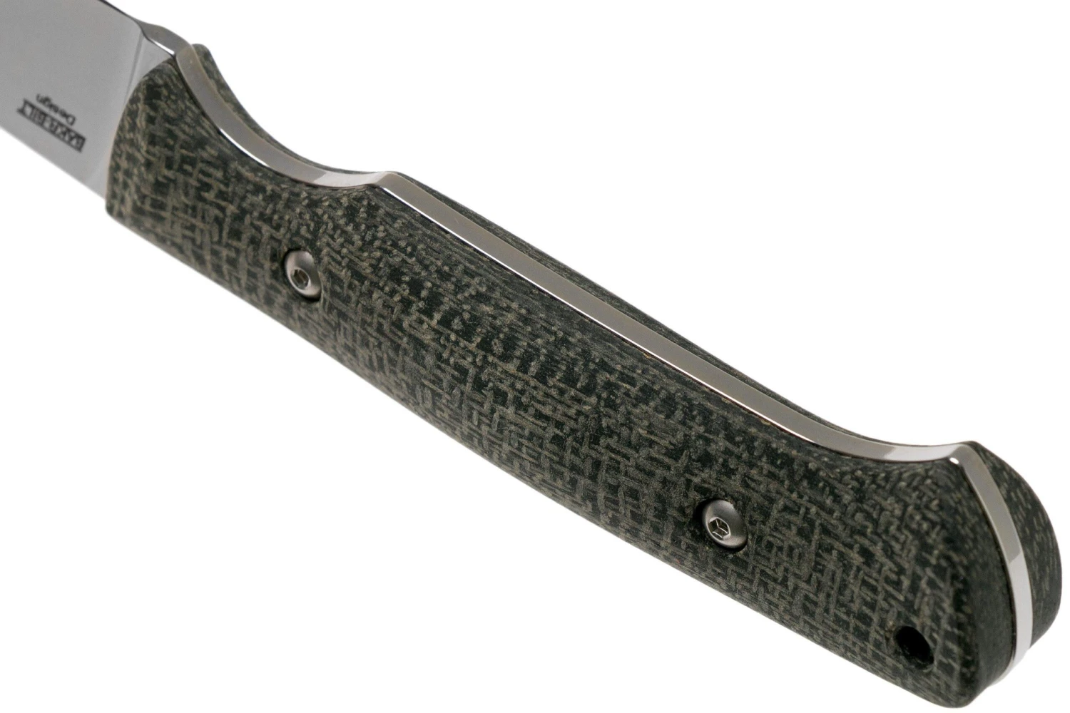 White River Knives Hunter Black Burlap Micarta Couteau De Chasse, Owen Baker Jr. Design 6 White River Knives Hunter Black Burlap Micarta Couteau De Chasse, Owen Baker Jr. Design – Image 4